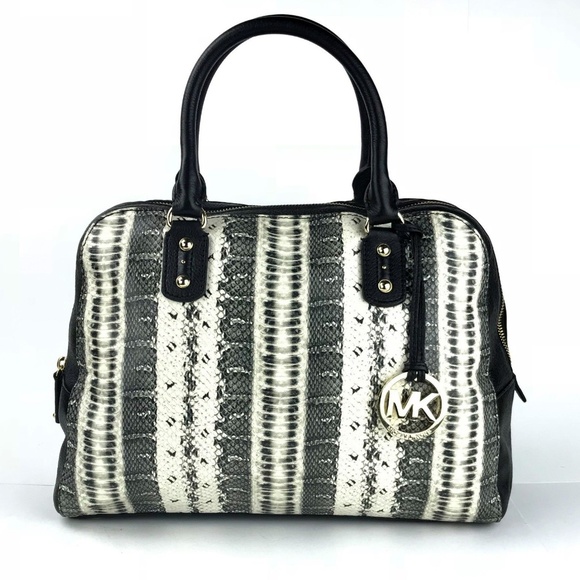 Michael Kors Python Embossed Domed Satchel - Picture 1 of 8